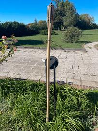 Fiaccole bambù torce cera juta antivento