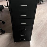 Cassettiera con rotelle, nero - IKEA