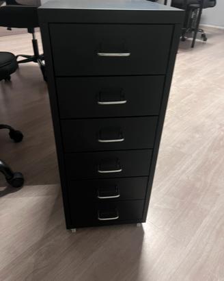 Cassettiera con rotelle, nero - IKEA