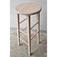 Sgabello tondo h80 da verniciare in legno