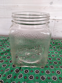 2 barattoli vetro 1000 cl squadrati primizie