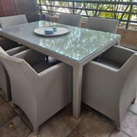 Tavolo e sedie giardino