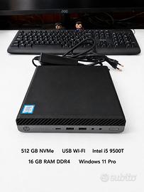 HP Elitedesk 800 G5 Mini PC i5-9500T 16-512 GB