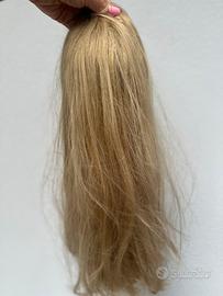 Coda capelli veri colore biondo chiaro