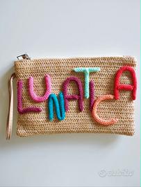 POCHETTE IN TELA CON RICAMO