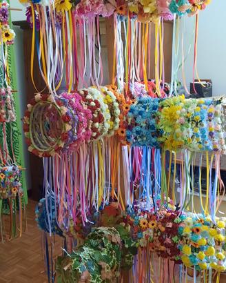 Coroncine di fiori x feste Celtiche e Medievali 