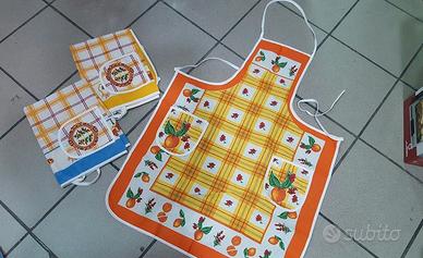 grembiule per cucina 3 pezzi