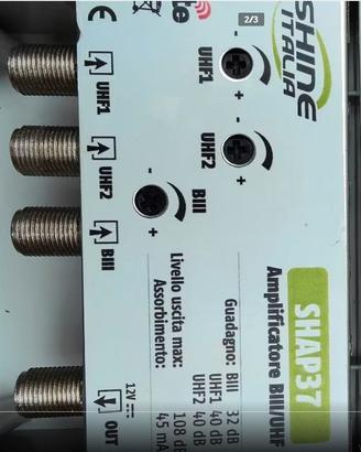 AMPLIFICATORE D'ANTENNA TV DVB T2 - 40db - NUOVO