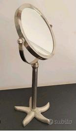 Specchio da tavolo vintage anni 70 con base stella