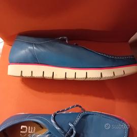 MOCASSINO BLU PELLE 41
