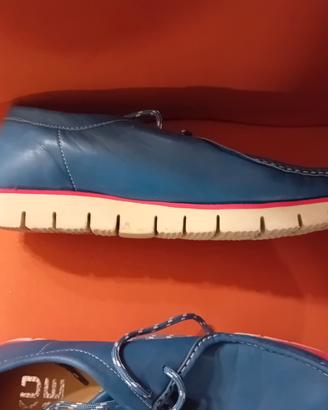 MOCASSINO BLU PELLE 41
