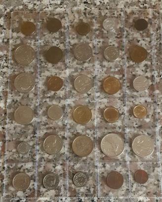 25 monete prima dell'euro+ 5 monete Svizzera