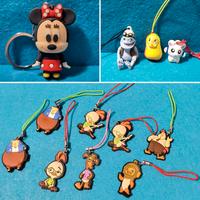 Lotto 12 Portachiavi - Minnie, Titti, Crazy Frog