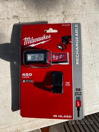 Lampadina frontale ricaricabile milwaukee 450Lumns