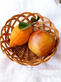 cestino di vimini originale antico vintage