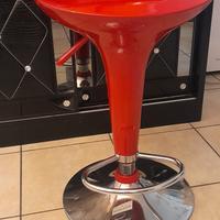 Sgabello da Bar Moderno e Regolabile - Rosso Lucid