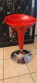 Sgabello da Bar Moderno e Regolabile - Rosso Lucid
