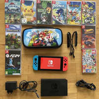 Nintendo Switch con stazione base con 9 giochi e c
