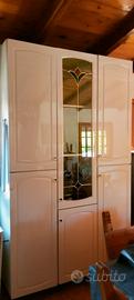Credenza bianco lucido con vetri Liberty 