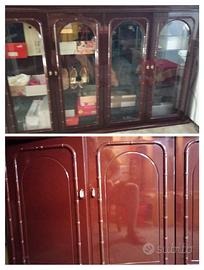 Soggiorno completo in legno stile inglese-vintage