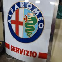 Insegna Luminosa Vintage Servizio Alfa Romeo