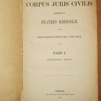 Corpus Juris 1887 completo in 3 volumi
