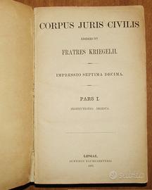 Corpus Juris 1887 completo in 3 volumi