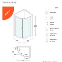 Box doccia nuovo 70x90 in cristallo