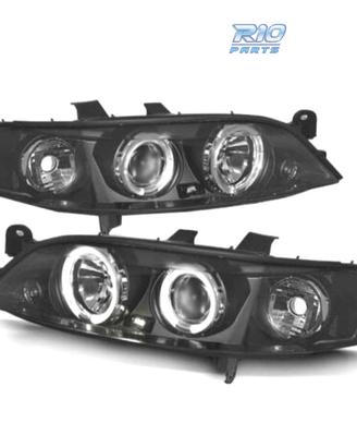 FARI PER OPEL VECTRA B 99-02 ANGEL EYES FONDO NERO