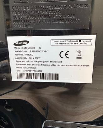 tv Samsung 52 pollici