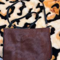 Borsa con tracolla in cavallino e pelle