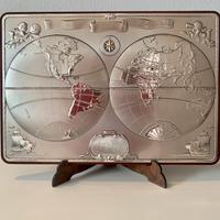 Bassorilievo su lastra d'argento 925 - Emisfero