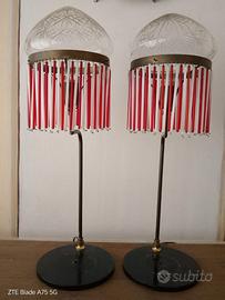 2 lampade Liberty con pive Murano