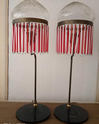 2 lampade Liberty con pive Murano