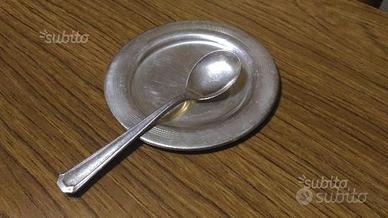 40 piattini+30 cucchiaini in alpacca (argentone)