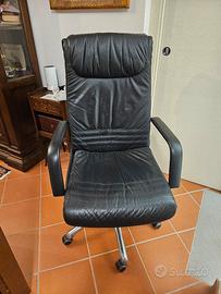 Poltrona Direzionale in vera pelle 
