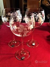  Grandi calici di Bohemia incisi a mano