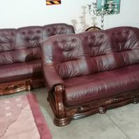 Set divani in pelle (DIVANO LETTO) Consegna
