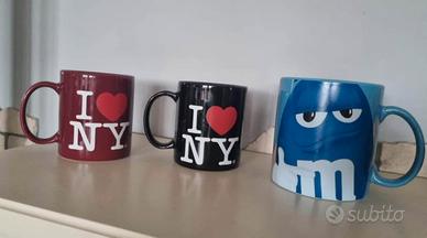 Tazze m&m’s e New York.