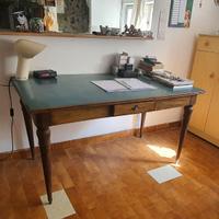 Tavolo scrivania retro modernariato classica noce