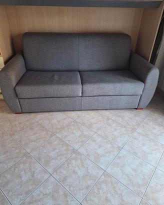 Divano letto tessuto  grigio