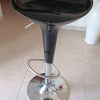 sgabello nero con base circolare 