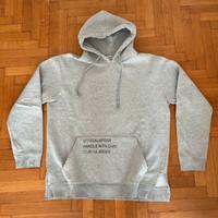 Felpa con capouccio imbottita grigia taglia S