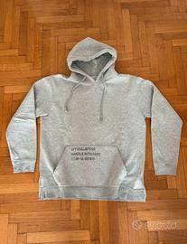 Felpa con capouccio imbottita grigia taglia S