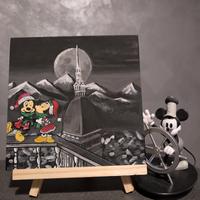 Quadro Natalizio Minnie e Topolino sotto la Mole