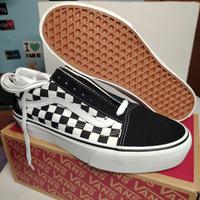 Vans 41 Old Skool Platform Checkerboard Nero Bianc