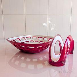 Set Guzzini Vintage Rosso Porta tovaglioli frutta