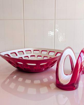 Set Guzzini Vintage Rosso Porta tovaglioli frutta
