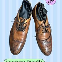 Le scarpe stringate in pelle