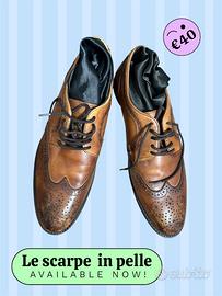 Le scarpe stringate in pelle